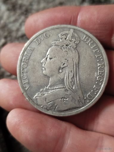 1 крона 1889 серебро 925 по 28.28 гр