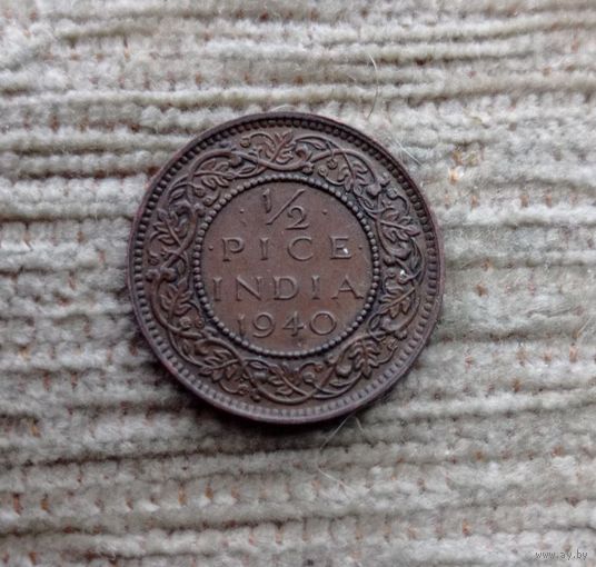 Werty71 Британская Индия 1/2 0,5 пол пайса 1940 Георг 6 пайс