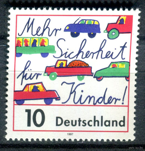 Германия - 1997г. - Безопасность детей на дорогах - полная серия, MNH с вмятиной [Mi 1954] - 1 марка