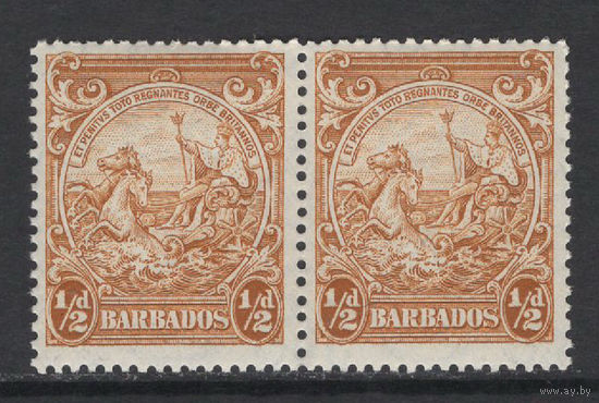 1938 Барбадос ** сцепка 2 марки, Британские колонии