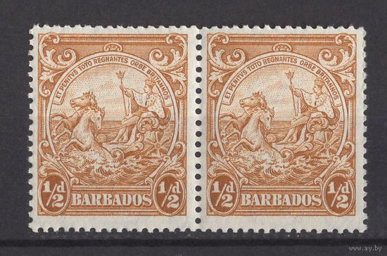 1938 Барбадос /Barbados** 0.5d стандарт Герб колонии Колесница Король Георг VI SG#248с