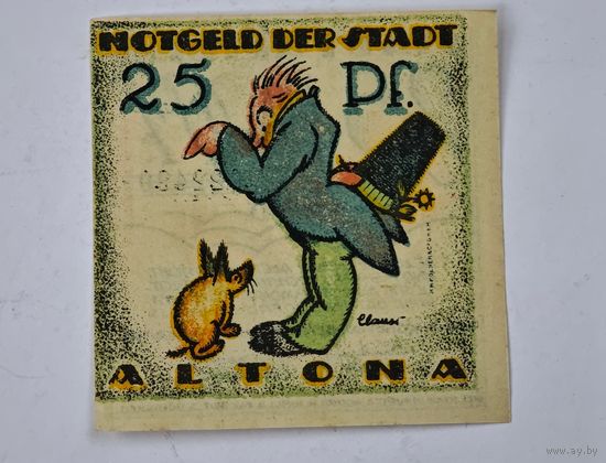 1921 год 25 пфеннигов Германия нотгельд