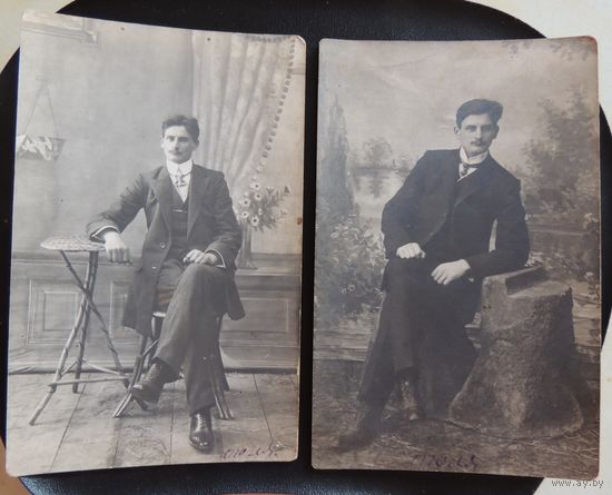 Фото одного человека, до 1917 г. (2 шт)