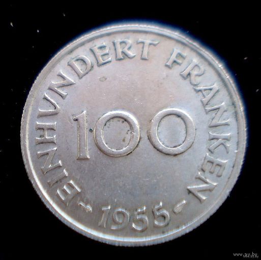 Саар 100 франк 1955 г.