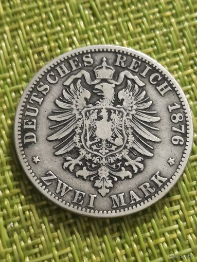 Германия Пруссия 2 марки 1876 г ( Вильгельм I )