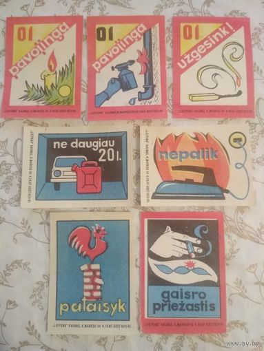 Спичечные этикетки. Прибалтика. Литва. ф.Лиепсна. Это причина пожара. ГОСТ 1820-85