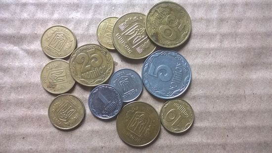 15 монет Украины без повторов ,список внутри.