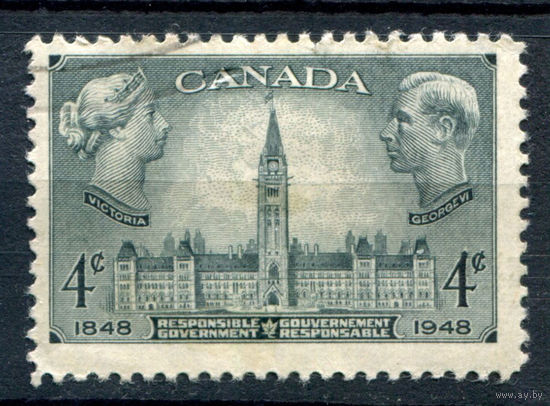 Британские колонии - Канада - 1948г. - 100 лет самоуправления - 1 марка - полная серия, гашёная [Mi 247]. #3-WB-100-A-1