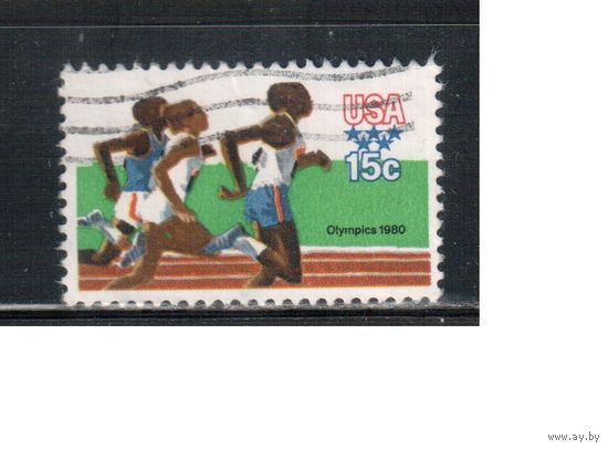 США-1979, (Мих.1398) , гаш. , Спорт, ОИ-1980 в Москве ,