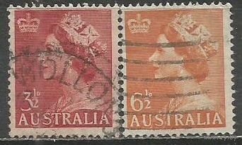 Австралия. Королева Елизавета II. 1953г. Mi#229-30. Серия.