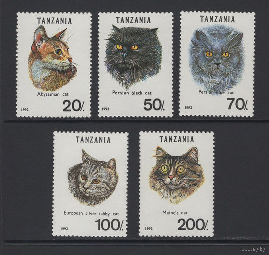 Танзания 1992** Домашние Животные Кошки