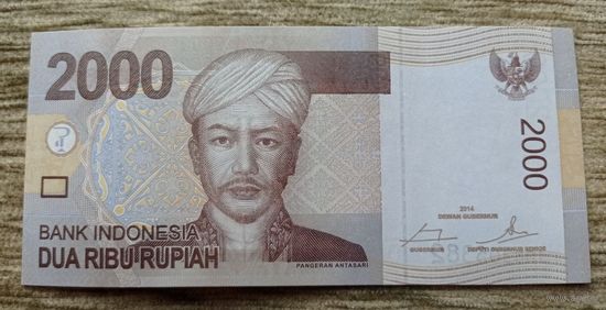 Werty71 Индонезия 2000 рупий 2014 UNC банкнота