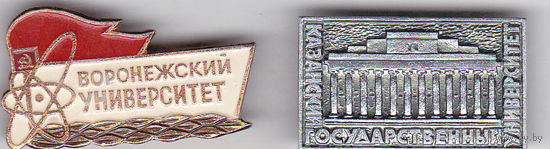 Воронежский государственный университет (ВГУ) и Казанский государственный университет (сейчас Казанский федеральный университет).
