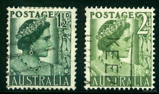 Австралия - 1950 [Mi. 204-205] Гашеная (AU02)