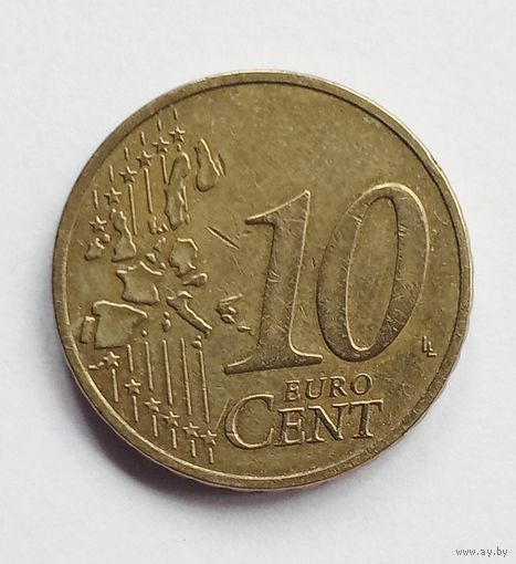 Германия. 10 евроцентов 2002 год. F