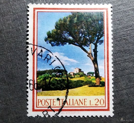 Марка Италия 1966 год