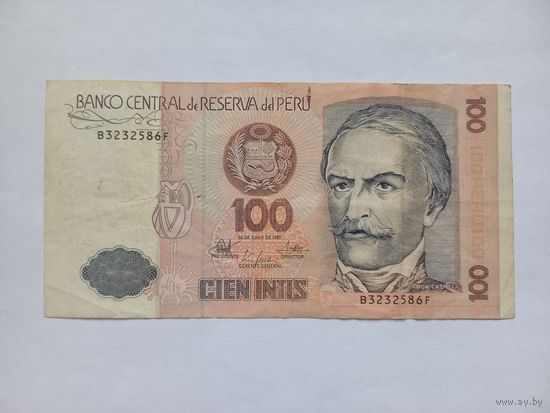 Перу 100 инти 1987 г.