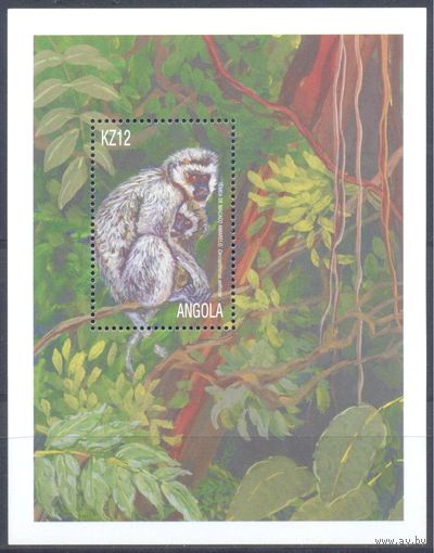 Ангола 2000 Фауна. Обезьяны, блок