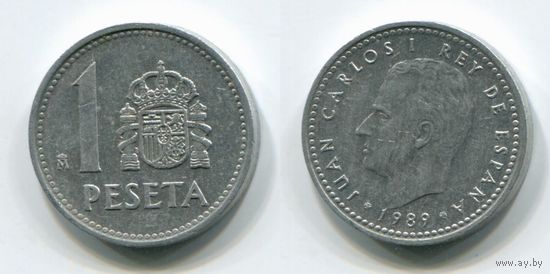 Испания. 1 песета (1989, XF)