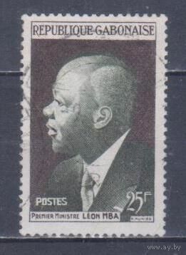 [1799] Габон 1959. Политика.Премьер-министр. Гашеная марка.