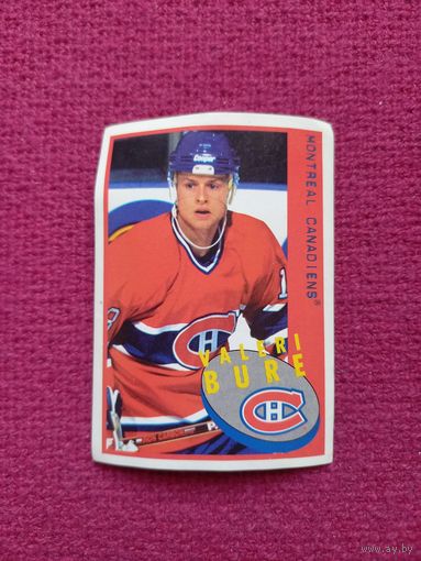 Наклейка НХЛ хоккей 97-98 номер 31 Валерий Буре / NHL Hockey 97-98 31