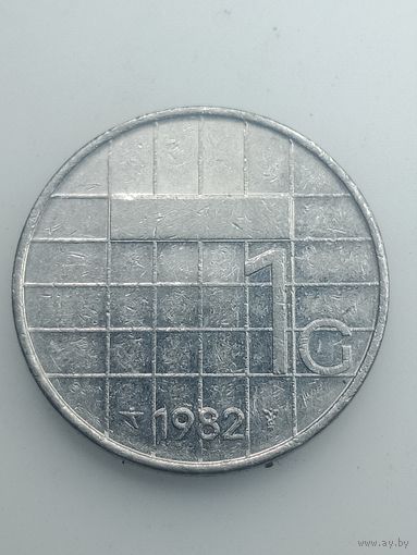 Недерланды 1 гульден 1982 года .
