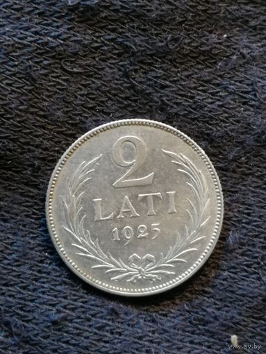 Латвия 2 лата 1925 год, KM# 8