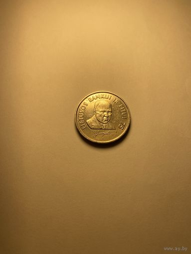 Литовский лит 1997 (памятная монета на 75 лет банку Литвы)