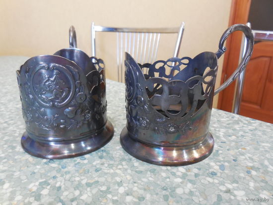 Два подстаканника.  Богдан Хмельницкий. МНЦ. СССР.