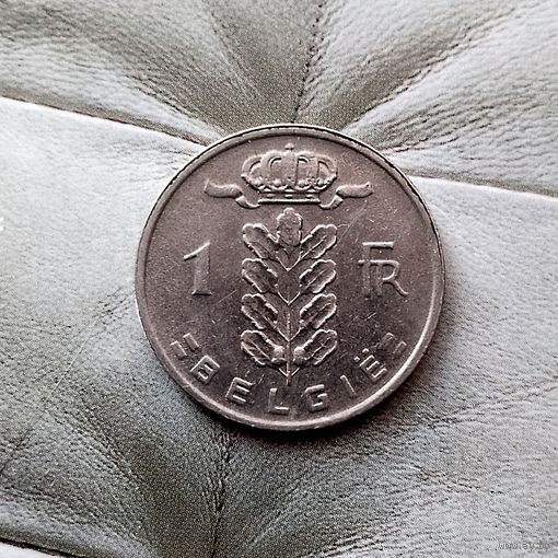 1 франк 1981 года Бельгия. Король Бодуэн 1. Надпись на голландском "BELGIE".