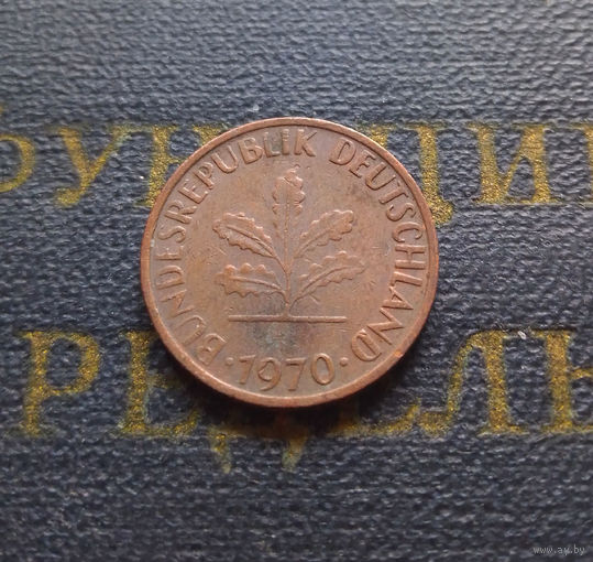 1 пфенниг 1970 (F) Германия ФРГ #02
