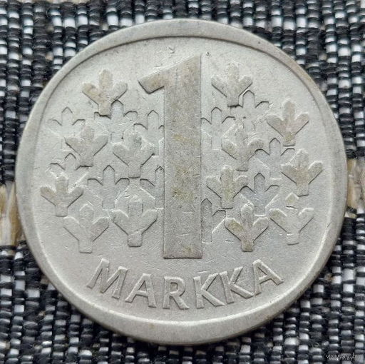 Финляндия 1 марка 1964 года, S, UNC. Серебро! Сторгуй за свою цену, предложи обмен!