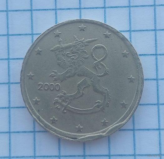Монета 50 цетнов. Финляндия. Брак