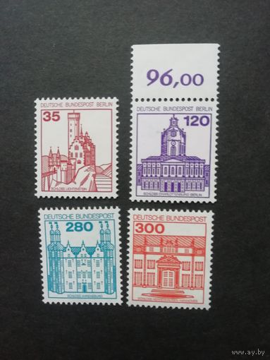 ФРГ 1982 Неполная серия "Стандарт. Архитектура" (чистые**) Mi.1139,1141-1143 каталог 11.70 евро