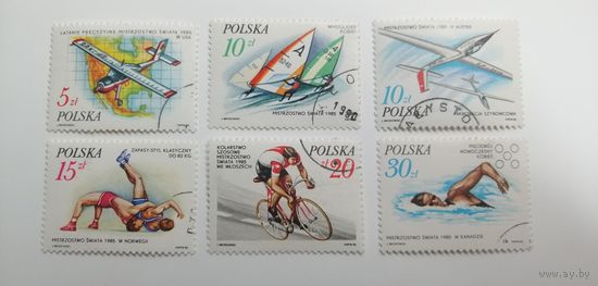 Польша 1986. Успешные спортсмены Польши на чемпионатах мира 1985 года. Полная серия