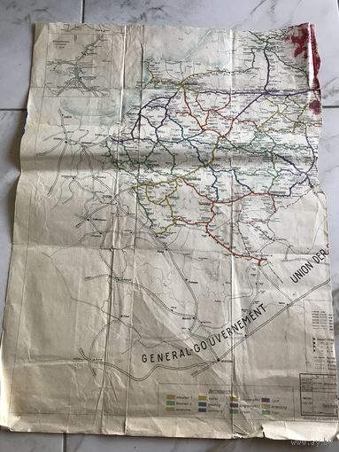 Карта.Восточная Пруссия.1940г.