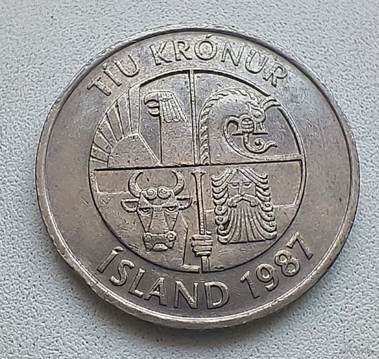 Исландия 10 крон, 1987 6-12-29