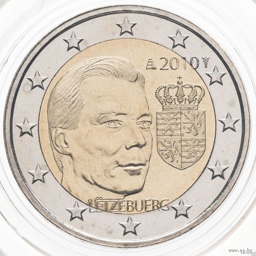 2 евро 2010 Люксембург Герб Великого герцога UNC из ролла