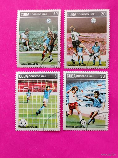Куба. Футбол. ( 4 марки). 1982 года. 2-19.