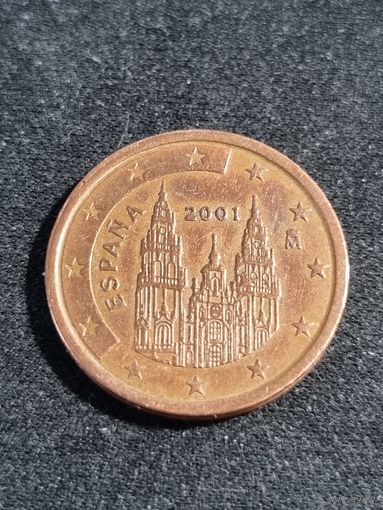 Испания 2 евроцента 2001