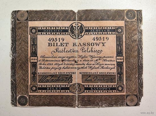 10 злотых Королевства Польского. 1824 г (копия)