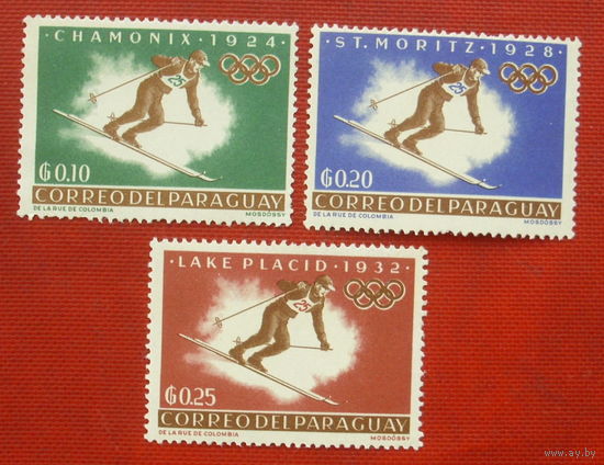 Парагвай. Спорт. ( 3 марки ) 1963 года. 11-4.