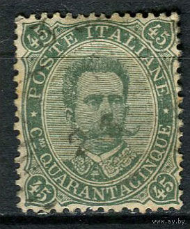 Королевство Италия - 1889 - Король Умберто I 45С - [Mi.51] - 1 марка. Гашеная.  (Лот 81AD)