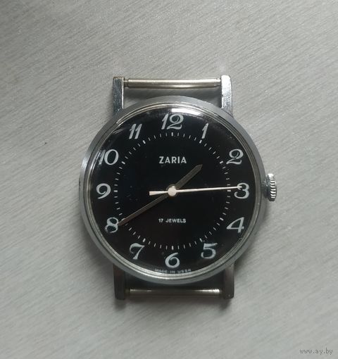 Часы наручные механические мужские "ZARIA", 2009.П, 17 камней, /редкие/, MADE IN USSR, 70-х г.г.