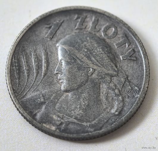1 злотый 1925 г. ЖНИЦА, Польша. Точка после даты. СОСТОЯНИЕ!!!