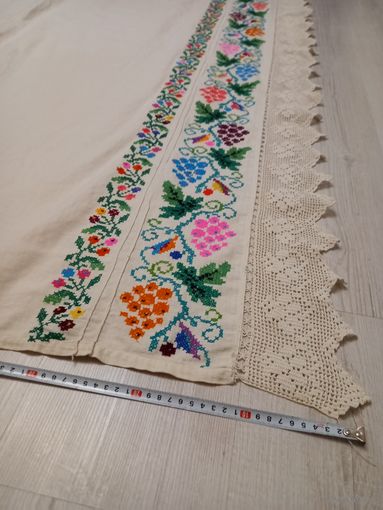 Простыня вышитая старинная