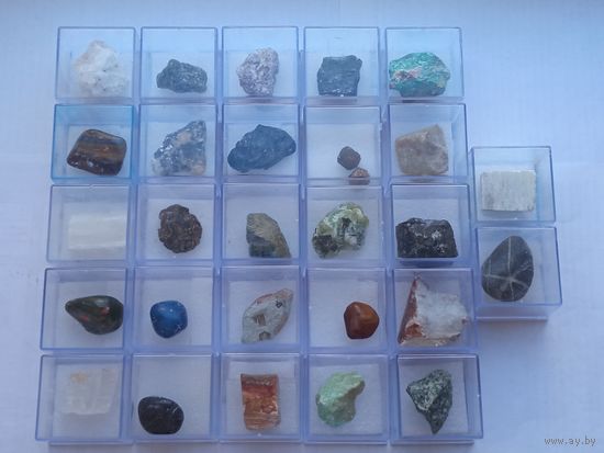Минералы , камни , 27 штук .