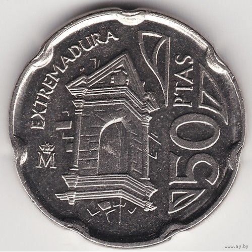 Испания 50 песет, 1993 Эстремадура UNC