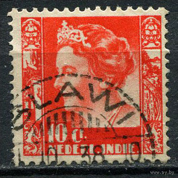 Нидерландская Индия - 1934 - Королева Вильгельмина 10С - [Mi.212] - 1 марка. Гашеная.  (Лот 76EY)-T25P7
