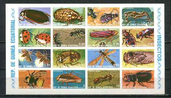Экваториальная Гвинея - 1978 - Насекомые - [Mi. 1370B-1385B] - полная серия - 16 марок. MNH.  (Лот 59JB)-TG3P58